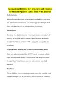International Politics&colon; Key Concepts and Theories&NewLine;for Students Quizzes Latest 2026 With Answers