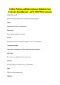 Global Politics and International Relations Key&NewLine;Concepts Test Quizzes Latest 2026 With Answers