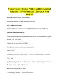 Comprehensive Global Politics and International&NewLine;Relations Overview Quizzes Latest 2026 With&NewLine;Answer