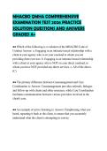 MHACBO QMHA COMPREHENSIVE&NewLine;EXAMINATION TEST 2026 PRACTICE&NewLine;SOLUTION QUESTIONS AND ANSWERS&NewLine;GRADED A&plus;