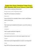 Virginia State Master Esthetician Written Exam 2&NewLine;2026 &vert; Questions with Correct Answers &vert; Latest 2026