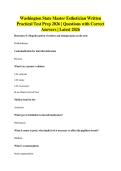 Washington State Master Esthetician Written&NewLine;Practical Test Prep 2026 &vert; Questions with Correct&NewLine;Answers &vert; Latest 2026