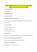 BUNDLE OF Master Esthetics  EXAMS QUESTIONS AND ANSWERS