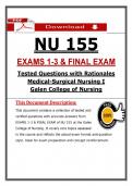 NU 155 Exams 1&ndash;3 & Final Exam &ndash; Med-Surg I &ndash; &lpar;2026&rpar; Actual Questions & Answers &lpar;Galen College of Nursing&rpar;
