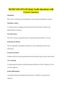 MGMT 4513 EXAM Study Guide Questions with&NewLine;Correct Answers