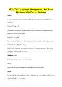 MGMT 4513 Strategic Management - Seo&period; Exam&NewLine;Questions with Correct Answers