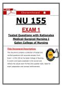 NU 155 Exam 1 &ndash; Med-Surg I &ndash; &lpar;2026&rpar; Actual Questions & Answers &lpar;Galen College of Nursing&rpar;
