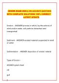 CESSWI EXAM 2026 &vert;&vert; 300 ACCURATE QUESTIONS WITH COMPLETE SOLUTIONS 100&percnt; CORRECT LATEST UPDATE 2026&sol;2027