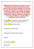 CESSWI Current Exam Questions and Answers &ndash; 500&plus; Up to-Date Practice Questions Covering Erosion Control&comma; Sediment Basins&comma; Stormwater Management&comma; Construction Site Inspection&comma; BMP Selection&comma; Regulatory Compliance & Site Planning &ndash; Verified Correct Answers 
