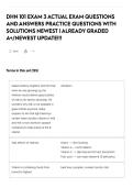 DHN 101 EXAM 3 ACTUAL EXAM QUESTIONS AND ANSWERS PRACTICE QUESTIONS WITH SOLUTIONS NEWEST &vert; ALREADY GRADED A&plus;&sol;NEWEST UPDATE&excl;&excl;&excl;