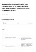 DHN 101 Exam Review QUESTIONS AND ANSWERS PRACTICE QUESTIONS WITH SOLUTIONS NEWEST &vert; ALREADY GRADED A&plus;&sol;NEWEST UPDATE