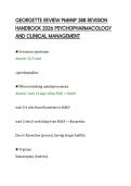 GEORGETTE REVIEW PMHNP 388 REVISION&NewLine;HANDBOOK 2026 PSYCHOPHARMACOLOGY&NewLine;AND CLINICAL MANAGEMENT&NewLine;