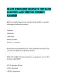 MI LIFE PRODUCER COMPLETE TEST BANK&NewLine;QUESTIONS AND VERIFIED CORRECT&NewLine;ANSWERS&NewLine;
