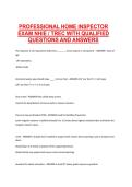 Professional Home Inspector Exam NHIE &sol; TREC &ndash; Qualified Questions and Answers for Home Inspector Certification Preparation