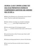 GEORGIA CLASS F DRIVERS LICENSE TEST&NewLine;2026 EXAM PREPARATION WORKBOOK&NewLine;COMPREHENSIVE QUESTIONS AND ANSWERS&NewLine;HIGH SCORE A&plus;