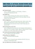 GMS FINAL A ACTUAL EXAM PAPER 2026&NewLine;QUESTIONS WITH ANSWERS GRADED A&plus;