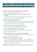 GMS FINAL A CERTIFICATION SCRIPT 2026&NewLine;QUESTIONS WITH SOLUTIONS GRADED A&plus;