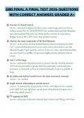 GMS FINAL A FINAL TEST 2026 QUESTIONS&NewLine;WITH CORRECT ANSWERS GRADED A&plus;