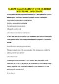 NUR 198 Exam QUESTIONS WITH VERIFIED&NewLine;SOLUTIONS &vert; 2026 UPDATE