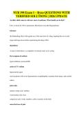 NUR 198 Exam 1 &ndash; Ryno QUESTIONS WITH&NewLine;VERIFIED SOLUTIONS &vert; 2026 UPDATE