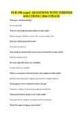 NUR 198 exam1 -QUESTIONS WITH VERIFIED&NewLine;SOLUTIONS &vert; 2026 UPDATE