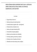 OREGON VETERINARY MEDICINE JURISPRUDENCE PRACTICE EXAM &ndash; QUESTIONS AND&NewLine;ANSWERS &vert; VERIFIED AND WELL DETAILED ANSWERS &vert; PLUS RATIONALES &vert;&NewLine;GUARANTEED PASS &vert; LATEST EXAM UPDATE