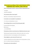 NUR 198 EXAM PRACTICE QUESTIONS WITH&NewLine;VERIFIED SOLUTIONS &vert; 2026 UPDATE