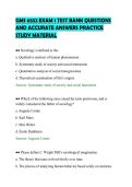 GMS 6552 EXAM 1 TEST BANK QUESTIONS&NewLine;AND ACCURATE ANSWERS PRACTICE&NewLine;STUDY MATERIAL