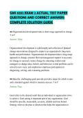 GMS 6552 EXAM 2 ACTUAL TEST PAPER&NewLine;QUESTIONS AND CORRECT ANSWERS&NewLine;COMPLETE SOLUTION GUIDE