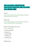 GMS 6552 EXAM 2 CERTIFICATION&NewLine;EVALUATION QUESTIONS AND SOLUTIONS&NewLine;FULL REVIEW SHEET