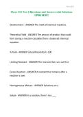Chem 134 Test 2 Questions and Answers with Solutions UPDATED&excl;&excl;&excl;&period;