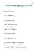 Chem 134 Exam 1 Review Questions and Answers with Solutions UPDATED&excl;&excl;&excl;&period;