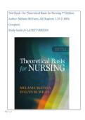 Test Bank - for Theoretical Basis for Nursing 7th Edition &NewLine;&NewLine;Author&colon; Melanie McEwen&comma; All Chapters 1-20 &vert; 100&percnt; &NewLine;&NewLine;Complete&NewLine; &NewLine;Study Guide A&plus; LATEST VERSION&NewLine;