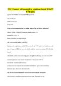 NSC Exam 4 with complete solutions latest 2026&sol;27&NewLine;UPDATE