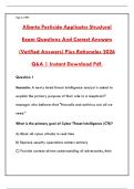 ADULT APPLICATOR STRUCTURAL EXAM QUESTIONS AND CORRECT ANSWERS &vert; COMPLETE STUDY GUIDE PDF