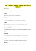 NSC exam with complete solutions latest 2026&sol;27&NewLine;UPDATE