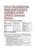 INTUIT Bookkeeping Exam Questions & Answers &lpar;40&plus; Q&A&rpar; &vert; Universal Mastery S-Tier Guide &vert; 2026&sol;2027 Update