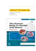 COMPLETE TEST BANK FOR&colon; The Human Body In Health And Illness 8th Edition By Barbara Herlihy Phd Questions And Answers Graded A&plus;&NewLine;
