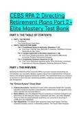 2026&sol;2027 CEBS RPA 2 Elite Mastery Test Bank&colon; Directing Retirement Plans Part 2 &lpar;S-Tier Study Guide&rpar;