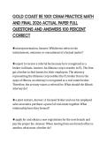 GOLD COAST RE 1001 CRAM PRACTICE MATH&NewLine;AND FINAL 2026 ACTUAL PAPER FULL&NewLine;QUESTIONS AND ANSWERS 100 PERCENT&NewLine;CORRECT