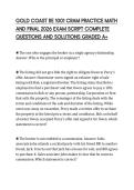 GOLD COAST RE 1001 CRAM PRACTICE MATH&NewLine;AND FINAL 2026 EXAM SCRIPT COMPLETE&NewLine;QUESTIONS AND SOLUTIONS GRADED A&plus;