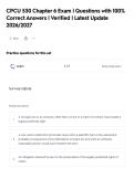 CPCU 530 Chapter 6 Exam &vert; Questions with 100&percnt;&NewLine;Correct Answers &vert; Verified &vert; Latest Update&NewLine;2026&sol;2027