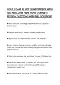 GOLD COAST RE 1001 CRAM PRACTICE MATH&NewLine;AND FINAL 2026 FINAL PAPER COMPLETE&NewLine;REVISION QUESTIONS WITH FULL SOLUTIONS