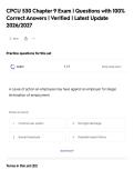 CPCU 530 Chapter 9 Exam &vert; Questions with 100&percnt;&NewLine;Correct Answers &vert; Verified &vert; Latest Update&NewLine;2026&sol;2027