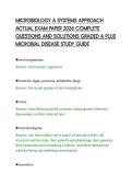 MICROBIOLOGY A SYSTEMS APPROACH&NewLine;ACTUAL EXAM PAPER 2026 COMPLETE&NewLine;QUESTIONS AND SOLUTIONS GRADED A PLUS&NewLine;MICROBIAL DISEASE STUDY GUIDE&NewLine;
