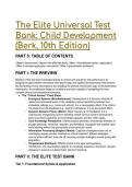 2026&sol;2027 The Elite S-Tier Test Bank&colon; Child Development &lpar;Berk&comma; 10th Edition&rpar; &ndash; Clinical Synthesis & Distractor Analysis