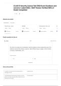 CLASS D Security License Test 2026 Exam Questions and Answers &vert; Latest 2026 &sol; 2027 Version Verified 100&percnt; A&plus; Grade Completed