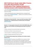 SSM TCAR Exam Study Guide 2026 &vert; Trauma Care After Resuscitation &lpar;TCAR&rpar; Certification Prep &vert; Updated Questions & Verified Answers with Detailed Rationales