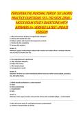 Perioperative Nursing Periop 101 &lpar;AORN&rpar; Practice Exam 101&ndash;150 &lpar;2025&sol;2026&rpar; &ndash; Randomized Mock Test Questions with Answers