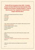 Florida Alf Core Competency Exam 2026 &ndash; Complete &NewLine;Practice Test Bank 400 Real Exam-Style Questions With &NewLine;Verified Correct Answers &vert;Already Graded A&plus; &vert; Latest & &NewLine;Most Accurate Prep &vert; Updated For Florida Statute &NewLine;Chapter 429 & Rule 58a-5 